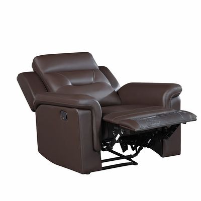 Nato 1 Seater Half Leather  Recliner - Brown